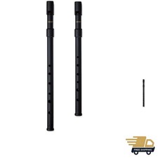 Professional Matte Black Irish Whistle Pair - Key of C and D for Musicians