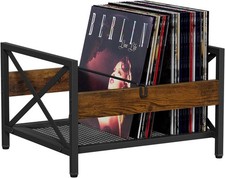 Vinyl Record Storage, Large LP Vinyl Record Storage Crate, Metal  Wooden Album