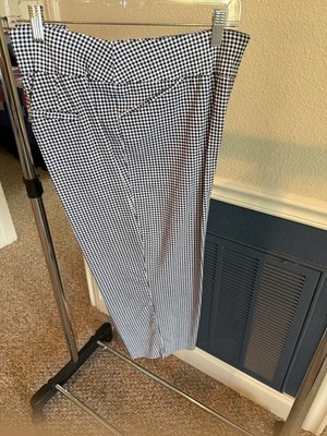 Women's Ruby Rd Navy/white Checked Capri Pants 18W EUC