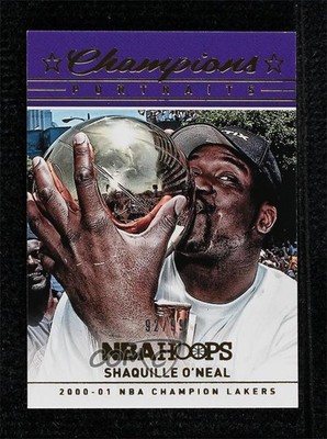 2016-17 Panini NBA Hoops Champions Portraits 92/99 Shaquille O'Neal #6 HOF 1js6