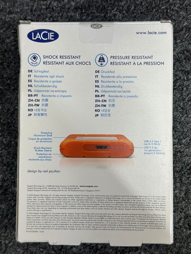 LaCie Rugged Mini 2TB External Hard Drive USB 3.0 Portable 130MB/s New - Picture 2 of 16
