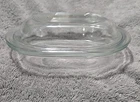 Vintage PYREX Refrigerator Dishes 602-B Clear Glass Oval with 602-C Lid