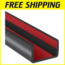Black U Channel Edge Protector, Self-Adhesive, 20Ft