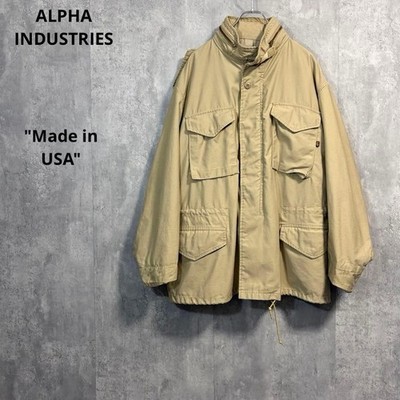 Alpha Industries M-65 Field Jacket 3rd Model 80s USA Made Beige XL Authentic