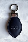 Italian Leather Key Fob Embossed with an Italian Symbol Navy Blue — photo 2
