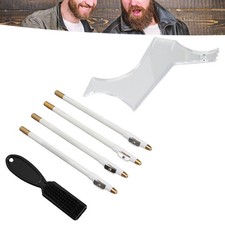 Beard Shaper Stencil Kit With 4pcs Barber Pencils Multiple Curve Beard Shape