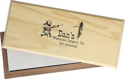 Arkansas weicher Schleifstein 6'' Messer Wetzstein mit Holz Aufbewahrungsbox Honen