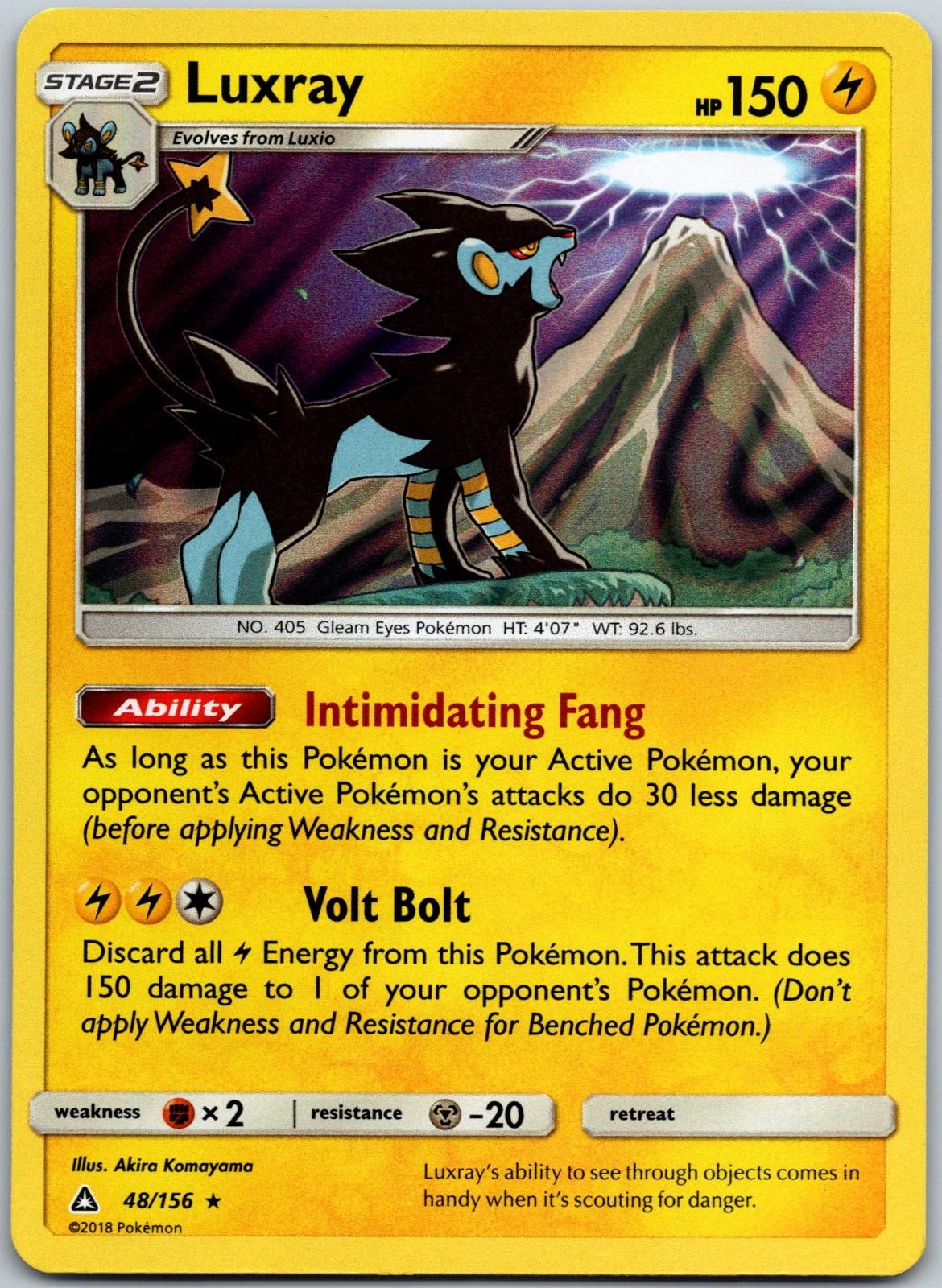 Luxray 48/156 Holo Rare Ultra Prism Near Mint
