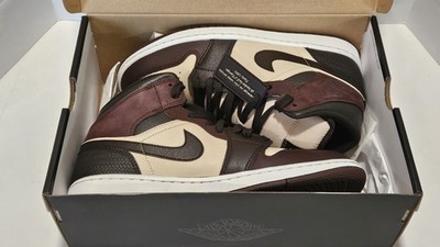 Air Jordan 1 Mid SE Velvet Brown/Earth Sanddrift Size 10 Sneakers NIB