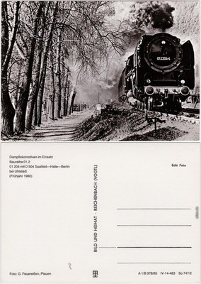 Uhlstädt Kirchhasel steam locomotives in use series 01.2 1980 1985