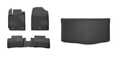 Frogum Fußmattensatz Autoteppich + Kofferraumwanne für KIA Picanto JA