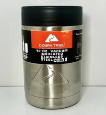 NUEVA LATA DE ACERO INOXIDABLE OZARK TRAIL 12 OZ KOOZIE AISLADA AL VACÍO FRÍO 1