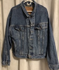 90s Classic Levi s Jean Trucker Jacket III 70958 Stonewash Relaxed Rock VTG Sz L
