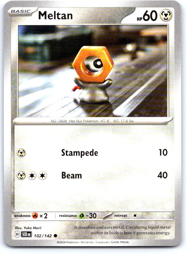 Meltan 102/142 Common Stellar Crown Pokemon Near Mint