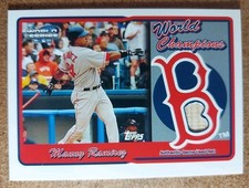 05 Topps 2004 World Series Champions Game Used Bat  Relic Manny Ramirez 