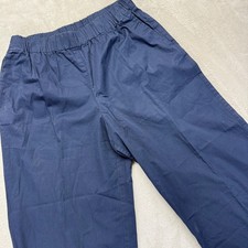 Everlane Pants Women's 2 The Wide Leg Crop Easy Pull On Pants Navy Blue Comfort