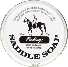 Fiebing's White Saddle Soap for Leather (3.5 oz Tin) - Cleaner &... 