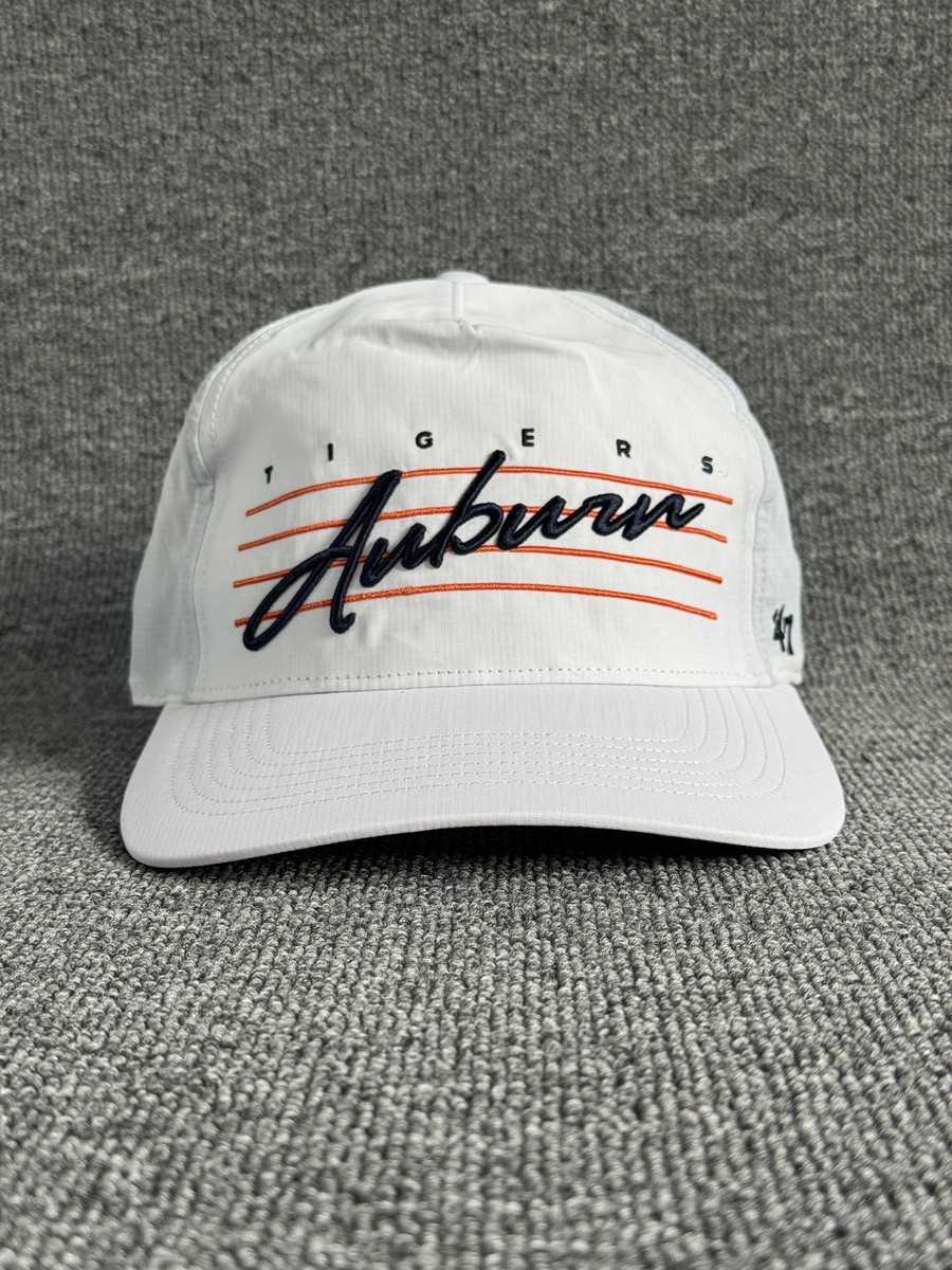 '47 Brand Auburn Tigers NCAA White Snapback Hat Script Logo Cap