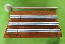 ENERGY CHIME 3 Tube Wood SOUND HEALING Chime Tuning Tube Table Chime Bar Chime