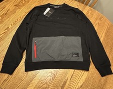 New With Tags Porsche Motorsport Crew Sweatshirt Black Size Small