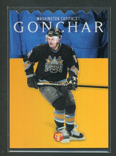 Sergei Gonchar 2003-04 Topps Pristine Gold Refractor Die-Cut Capitals Card /33