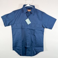 Vintage Big Mac JC Penny Work Shirt NOS 1970s USA Navy Short Sleeve 543-6753