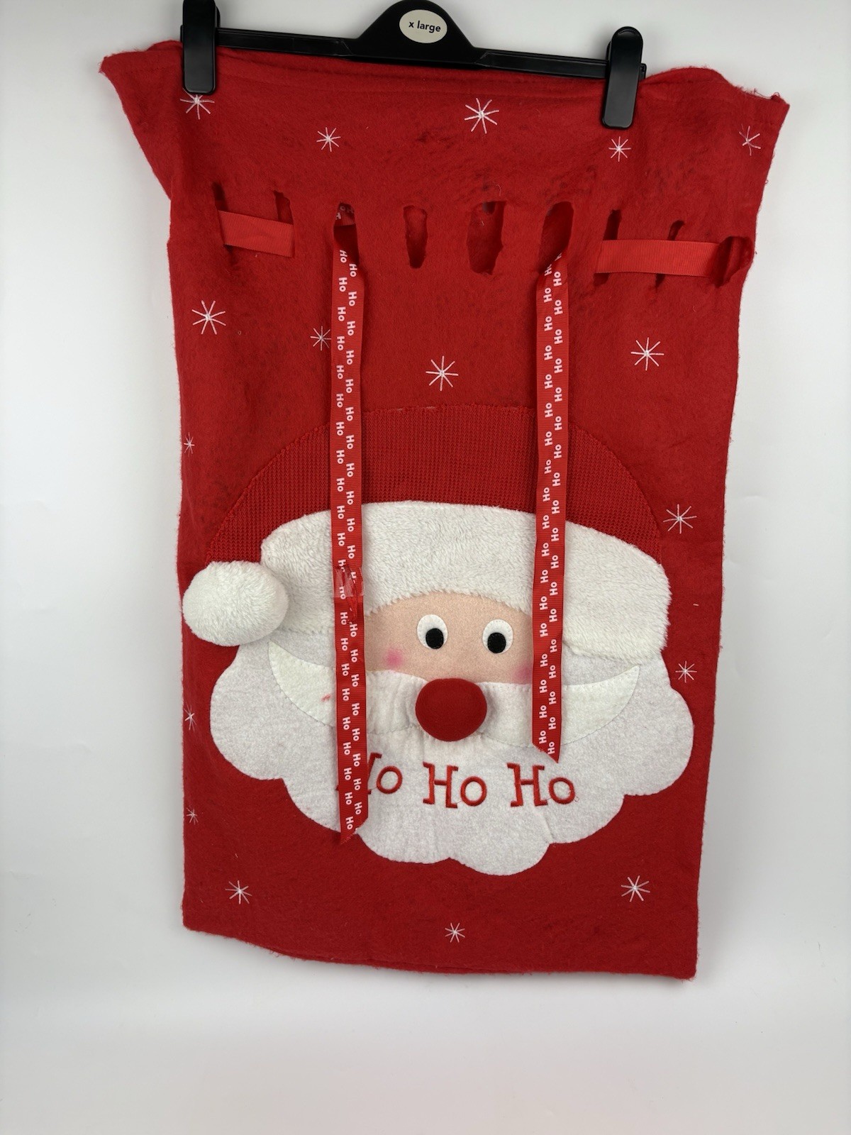 Saco grande de Navidad con cara de Papá Noel Ho Ho regalos decoración bolsa de regalo