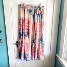 Soft Surroundings Butterfly Jardin D'eau Maxi Skirt Batik Watercolors NWT Large