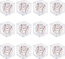 12Pack Baseball Display Case Acrylic Cube - UV Protected Acrylic Baseball Holder