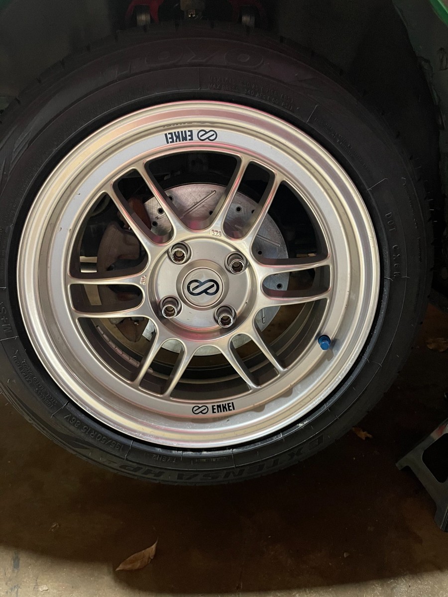 Enkei RPF1 Silver Wheel 15x7 4x100 41mm Offset 73mm Hub Bore