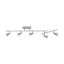 Access Lighting Viper 5 Light Semi Flush, Brushed Steel - 52042-BS