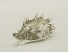 Clear Art Glass Hedgehog Figurine – Murano Style Paperweight Ornament Vintage
