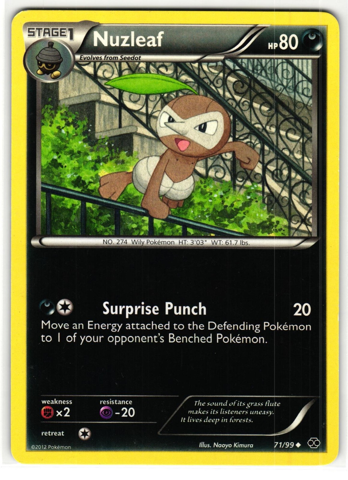 NUZLEAF 71/99 NEXT DESTINIES ENGLISH POKEMON TCG