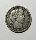 1894-S Barber Half Dollar Nice Original VF