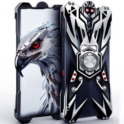 For Red Magic 8 8S Pro+ Case Shockproof Metal Armor Mecha Robot Aluminum Bumper