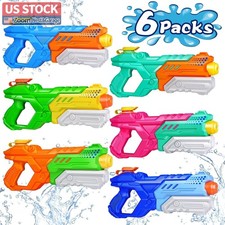 US Stock Quanquer Water Guns 6 Pack 600cc Super Squirt Blaster Kids