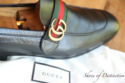 Gucci Schwarz Leder Messing Bit Halbschuhe Schuhe Herren UK 11 US 12 EU 45