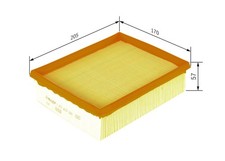 BOSCH Luftfilter 1 457 433 280 Filtereinsatz für CITROËN PEUGEOT N1 XSARA CC 2A