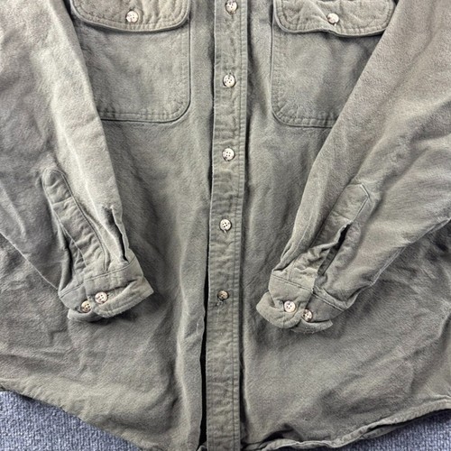 VINTAGE Carhartt Shirt Men L Moss Green Chamois Flannel Workwear S06 MO6 90s by Carhartt, $24.88 - Photo 4