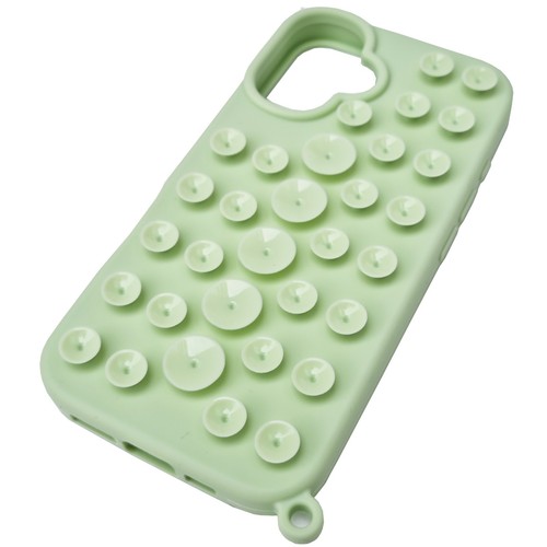 Silicone Suction Cup Case Suckers iPhone 16 15 Pro Max Cover Colored Shockproof - Picture 13 of 13