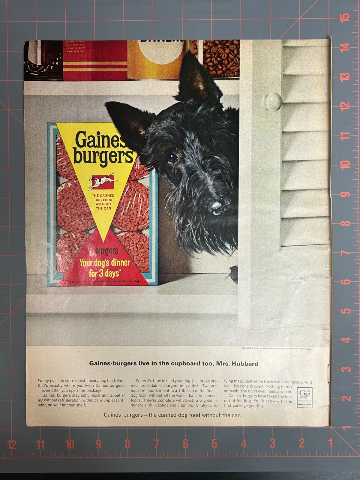 S Gaines Burgers Dog Food Without The Can Print Ad O2