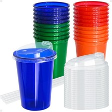 12 Oz Kids Sippy Cups 4 Colours Assorted Total 20 Count Spill Proof Reusable