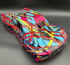 Traxxas NITRO Slash 3.3 2wd Body Shell Hawaiian Blue Pink Painted Decal