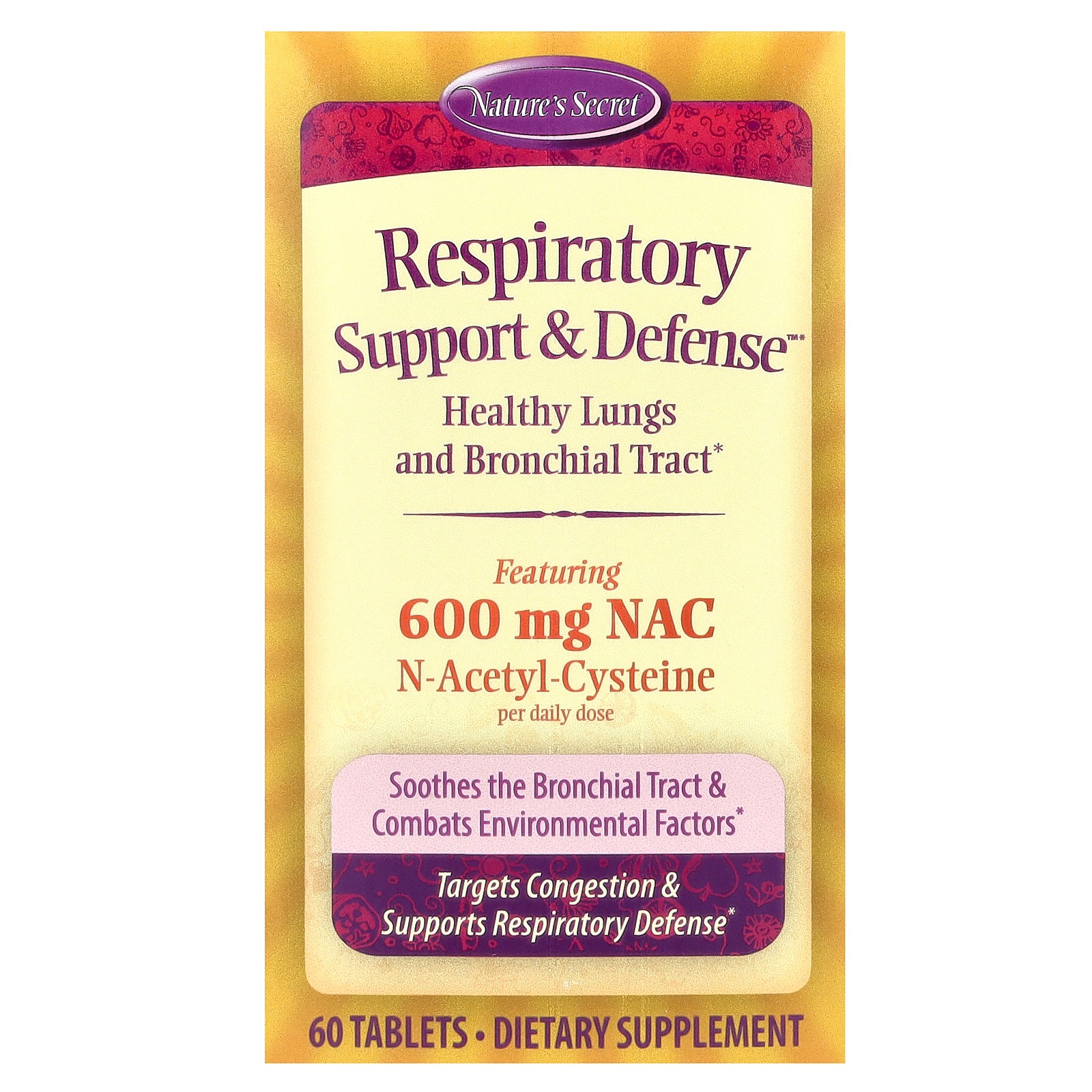 Nature's Secret Respiratory Support Defense 60