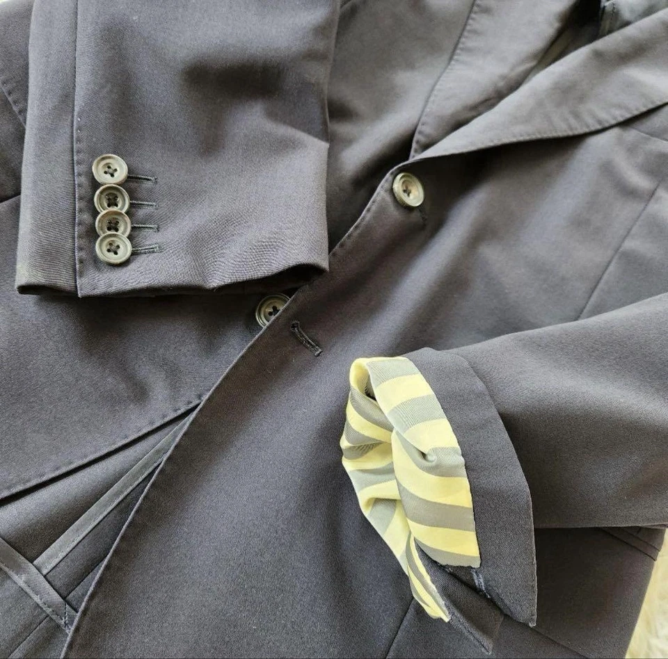 Rubinacci London House Navy Zenga Wool Suit 40R Lightweight Neapolitan Summer Foto 4 de 4