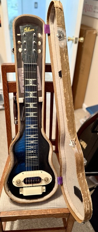 Gibson Vintage 1940's Black Lap Steel Guitar w/Case BR-6
