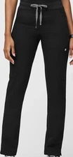 FIGS High Waisted Yola Skinny Cargo Scrub Pants In Black Size Medium NWT