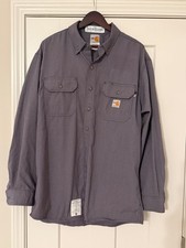 carhartt fr long sleeve button up large CAT 2 NFPA 2112 gray