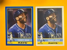 YANDY DIAZ 2025 Topps Heritage BLUE BORDER #215 and Base #215