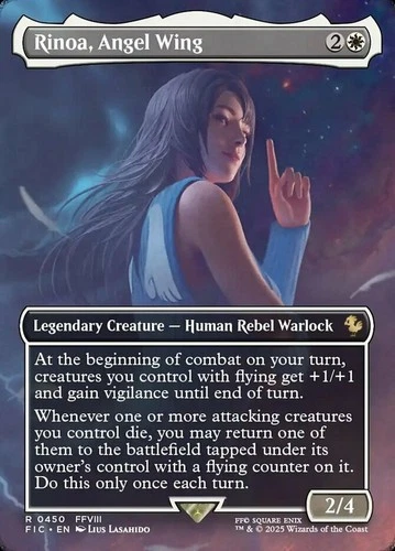 [1x] Rinoa, Angel Wing - Foil - Borderless Near Mint, English UB: Final Fantasy